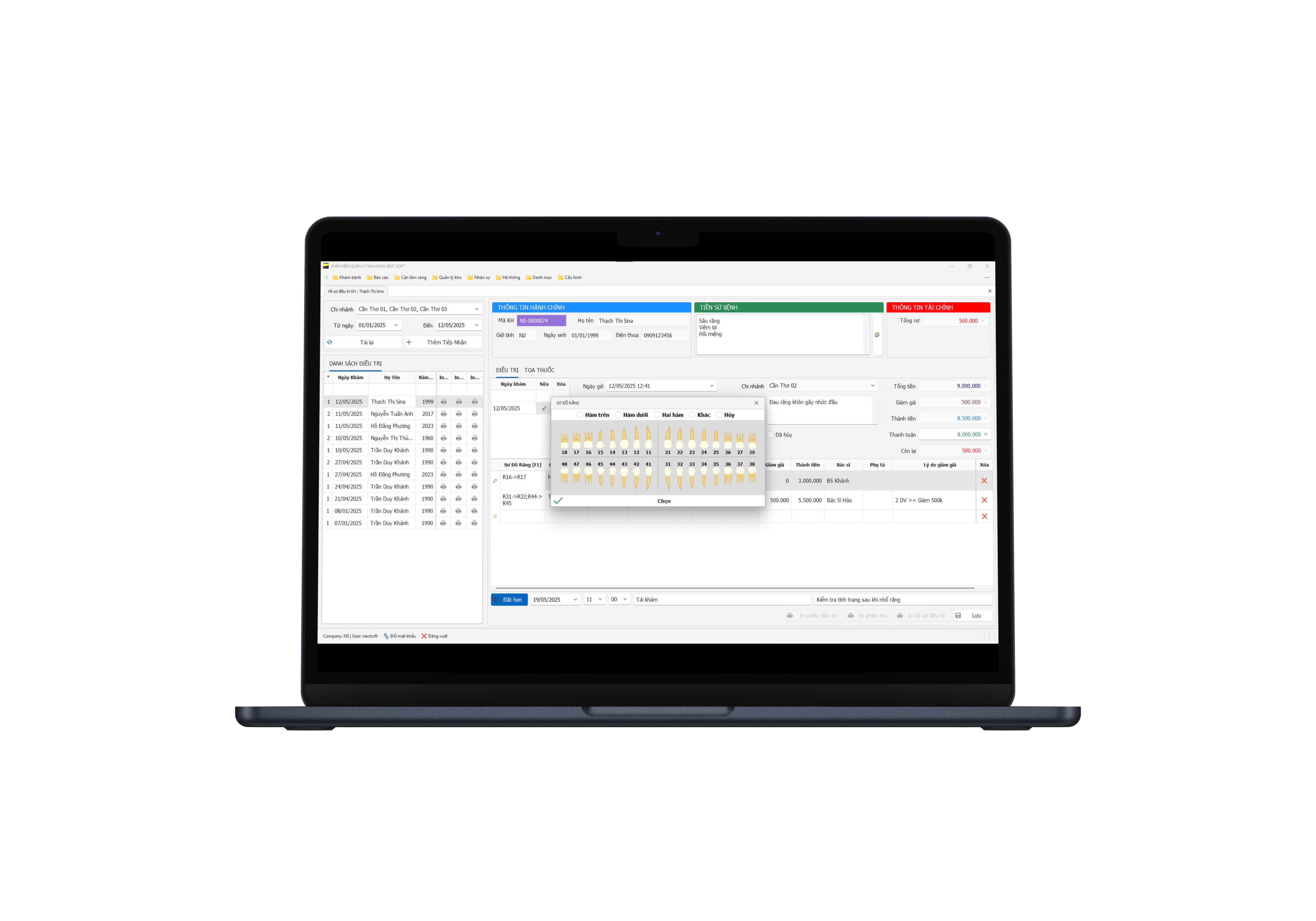 Phần mềm nha khoa giá rẻ Nextsoft - giải pháp quản lý phòng khám